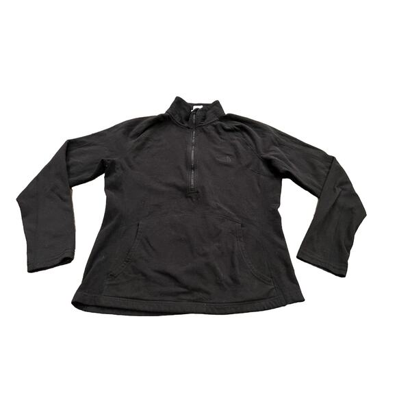 The North Face Womens Black Long Sleeve 1/2 Zip Fleece Pullover Size L LARGE - Picture 1 of 9